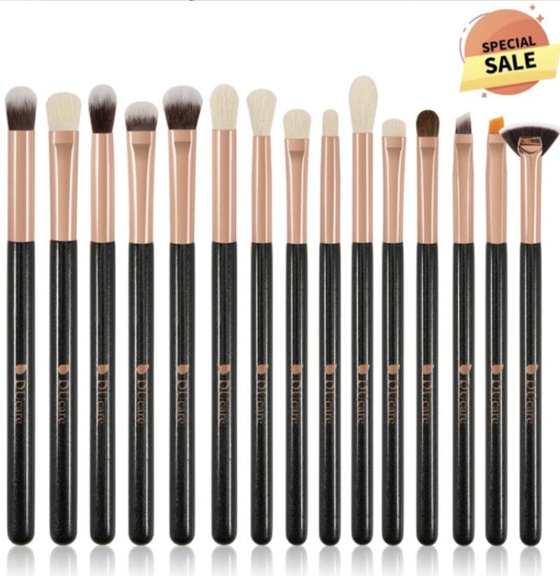 Ducare Mini - 15 in 1 Makeup Brushes Set - Black