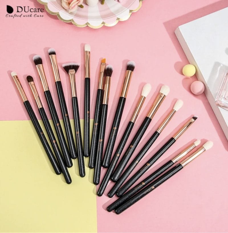 Ducare Mini - 15 in 1 Makeup Brushes Set - Black - Image 2
