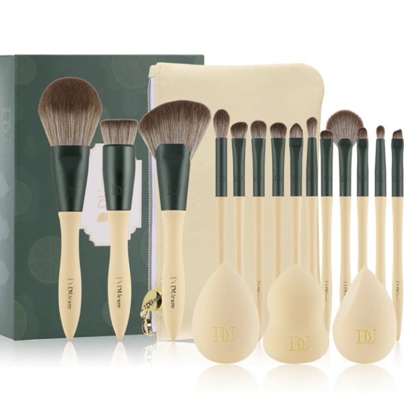 Ducare Mojito - 14pcs Makeup Brushes set with Makeup Sponges