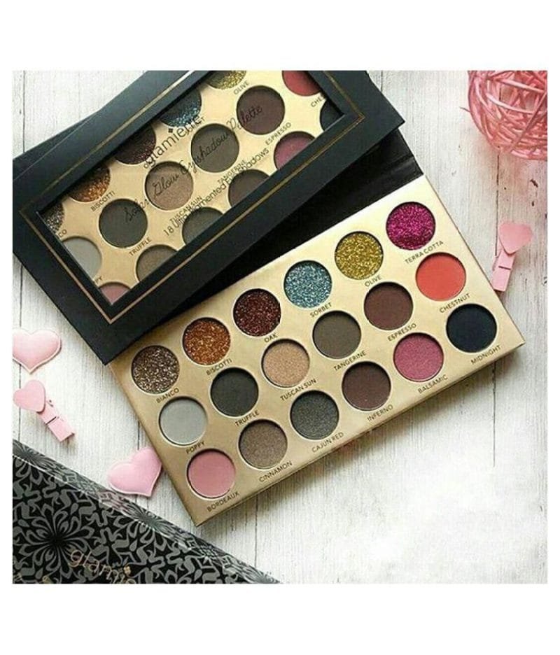 Glamierre Solar Glow 18 Shades Glitter Eyeshadow Palette