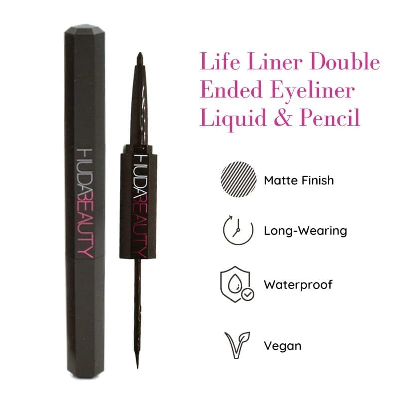 Huda Beauty  Liner Double Ended Eyeliner Liquid & Pencil  Pencil 0.25g liner 1.5ml - Image 2