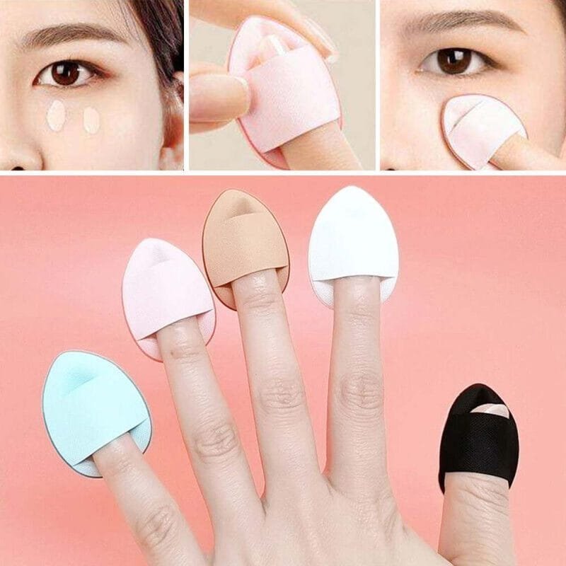 Mini Soft Cosmetic Finger Puff, Perfect for Foundation, Cream, Concealer (5 Pcs) - Image 4