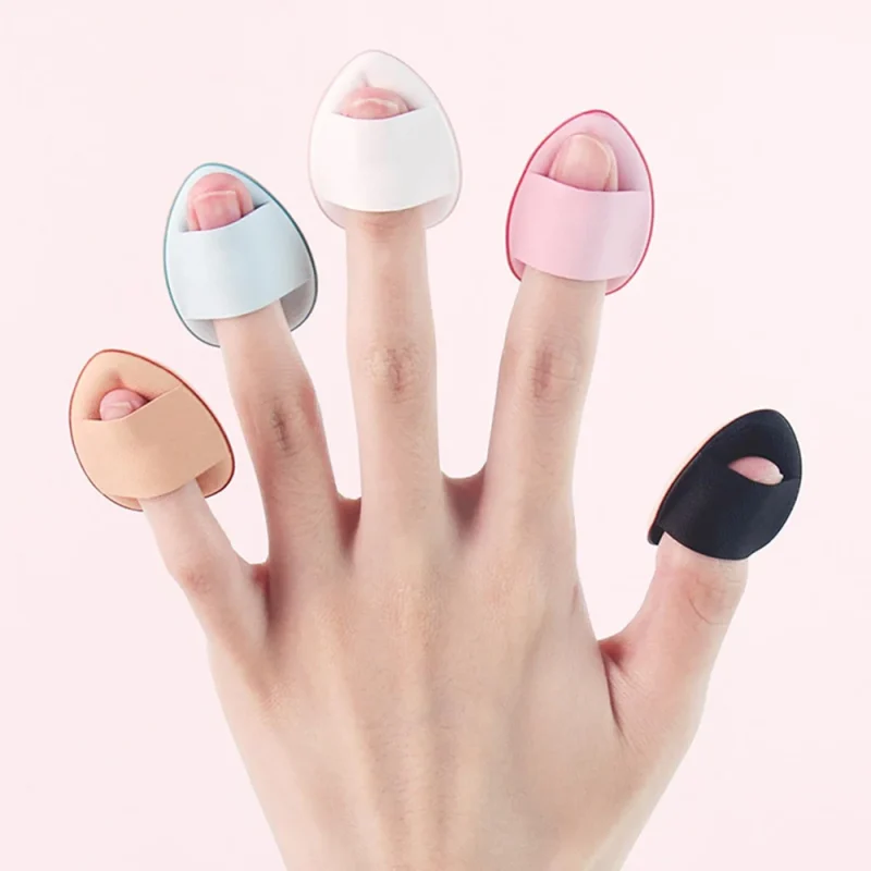 Mini Soft Cosmetic Finger Puff, Perfect for Foundation, Cream, Concealer (5 Pcs) - Image 5