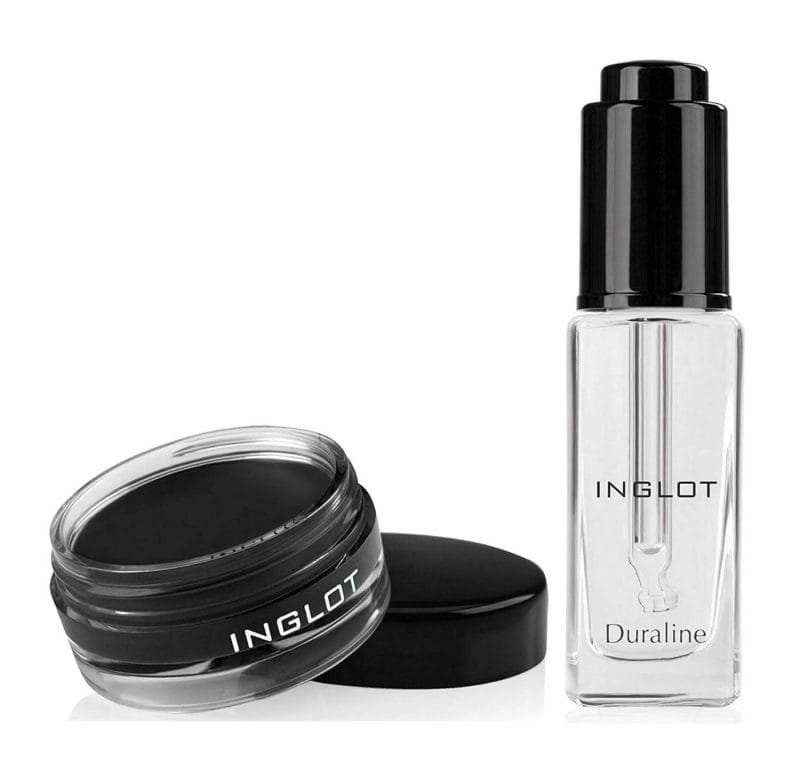 Inglot Duraline & Amc Gel Eyeliner 77 Black Matte Duo/Combo Pack