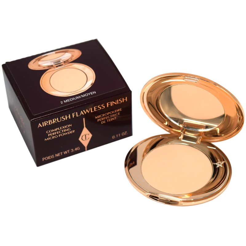Charlotte Tilbury Airbrush Flawless Finish Complexion Perfecting Micro powder (mini) 2 Medium (Net Wt. 3.4g) - Image 2