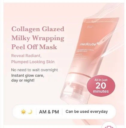 Medicube Collagen Milk Toning Wrapping Mask- (75ml) - Image 2