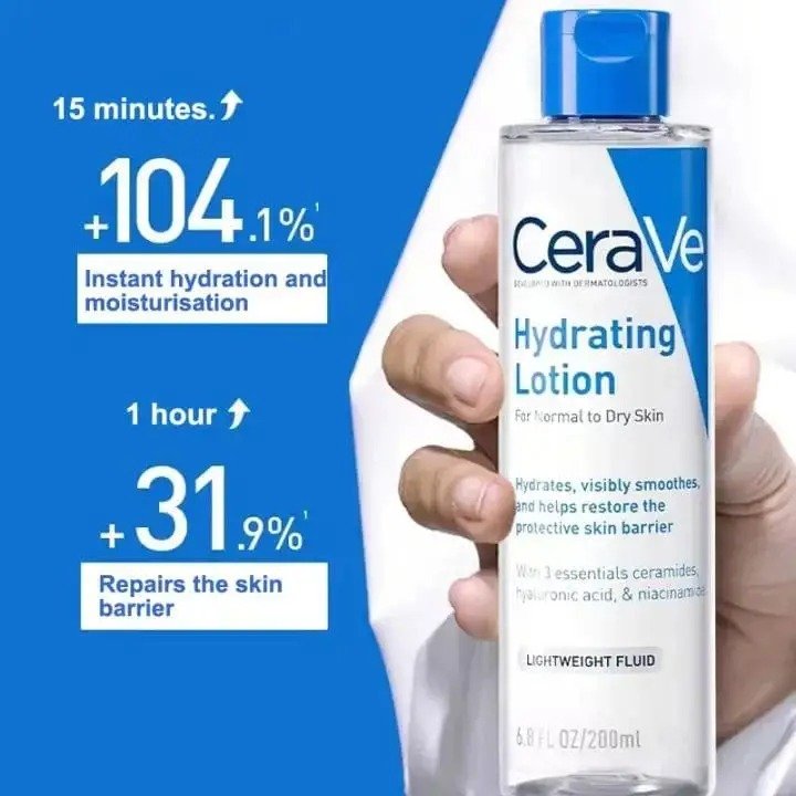 Cerave Hydrating Lotion For Normal To Dry Skin – (200ml) - Image 3