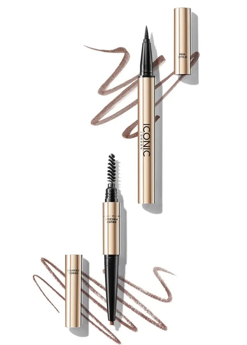 ICONIC LONDON Triple Precision Brow Definer – Chocolate Brown (0.9g) - Image 2