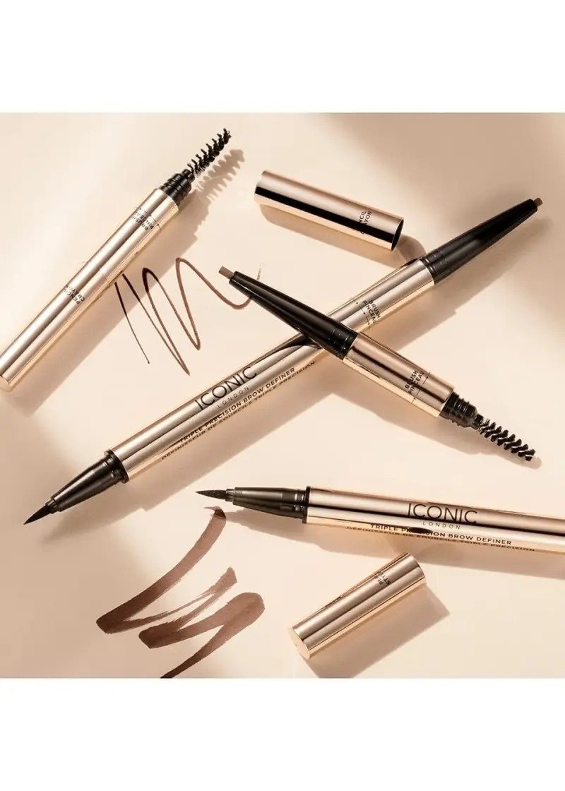 ICONIC LONDON Triple Precision Brow Definer – Chocolate Brown (0.9g) - Image 6