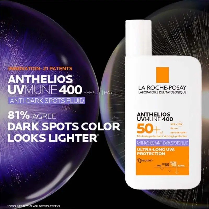 La Roche Posay Anthelios Uvmune 400 Anti-Dark Spot Fluid SPF50+ Sunscreen – (50ml) - Image 3