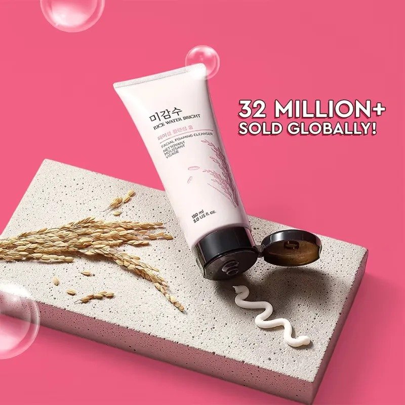 The Face Shop Rice Water Bright Foaming Cleanser – (150ml) - Image 3