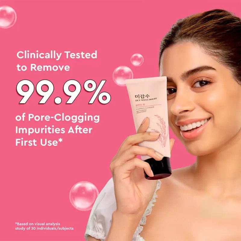 The Face Shop Rice Water Bright Foaming Cleanser – (150ml) - Image 4