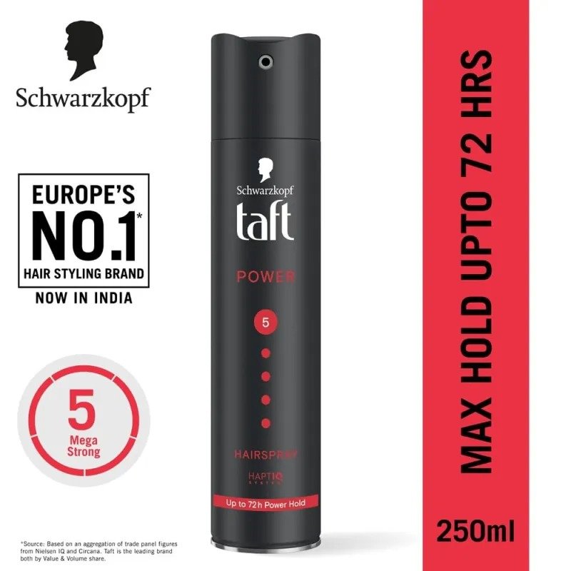 Schwarzkopf Taft Power Hair Lacquer Mega Strong 5 Hair Spray – (250ml) - Image 2