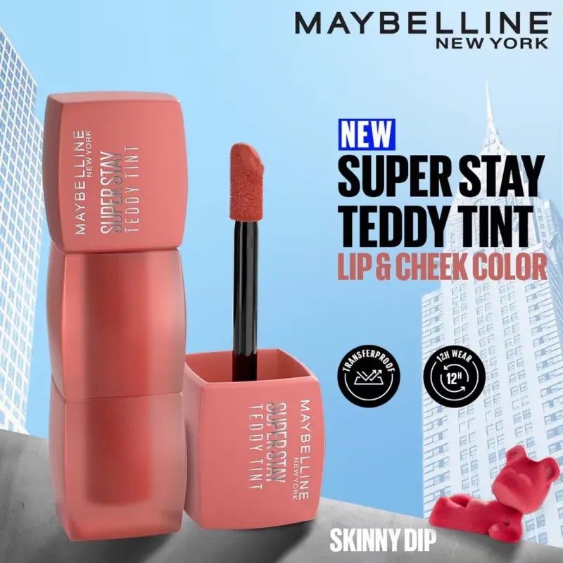 Maybelline New York Superstay Teddy Tint Lip and Cheek Color – (5ml) - Image 2