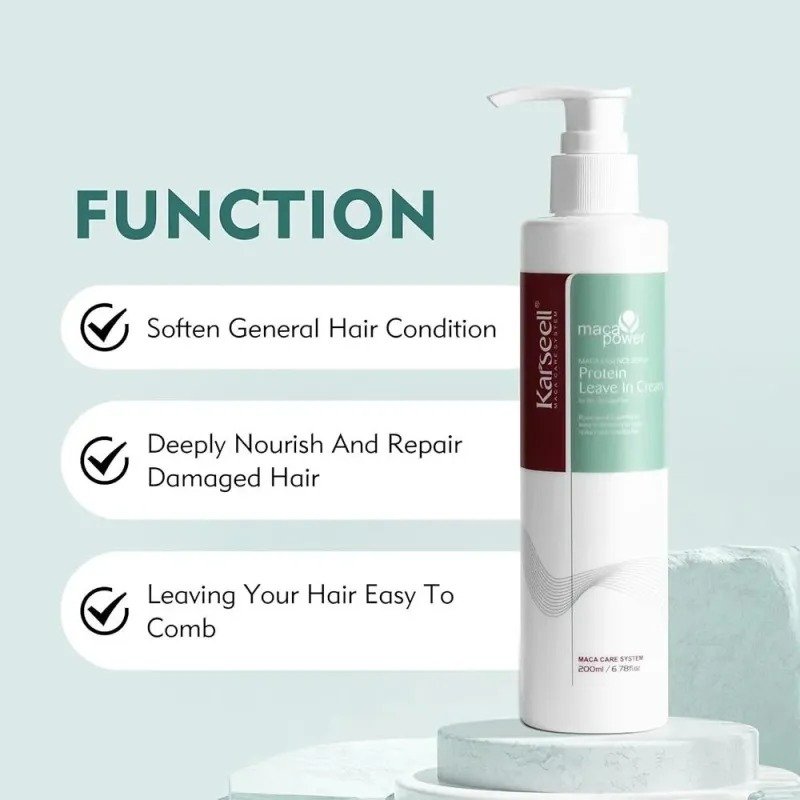 Karseell Maca Essence Repair Protein Leave-in Cream – (200ml) - Image 2