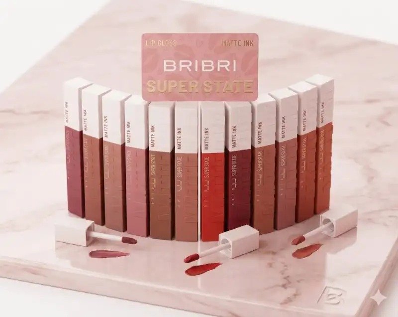 Bribri Super State New Look Matte Ink Lipstick – (Pack of 12) - Image 2