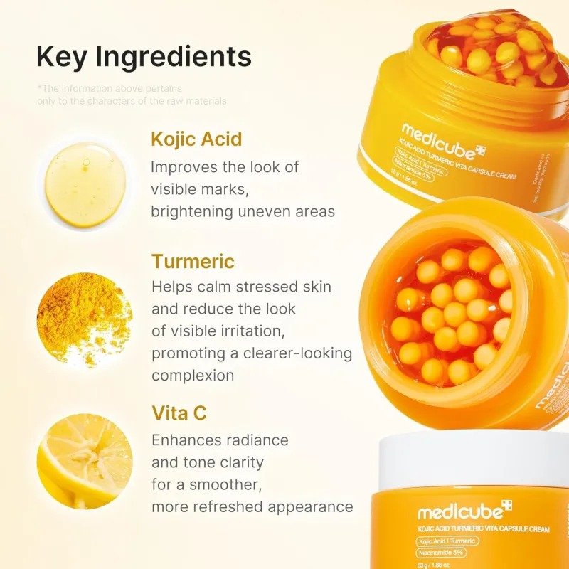 Medicube Kojic Acid Turmeric Vita Capsule Cream – (53g) - Image 3