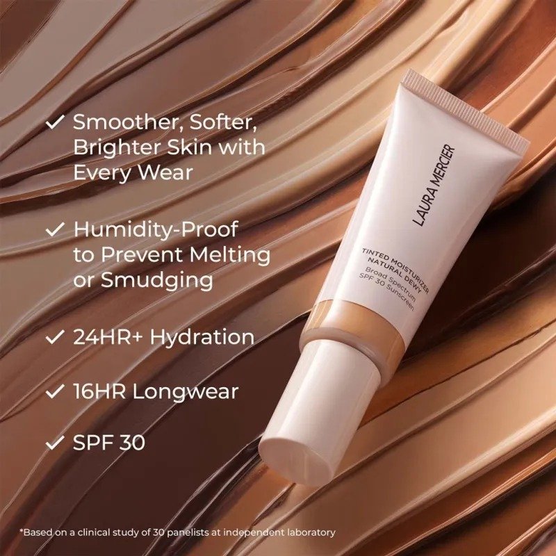Laura Mercier Natural Dewy Tinted Moisturizer with SPF30 – Clay 5N (45ml) - Image 3
