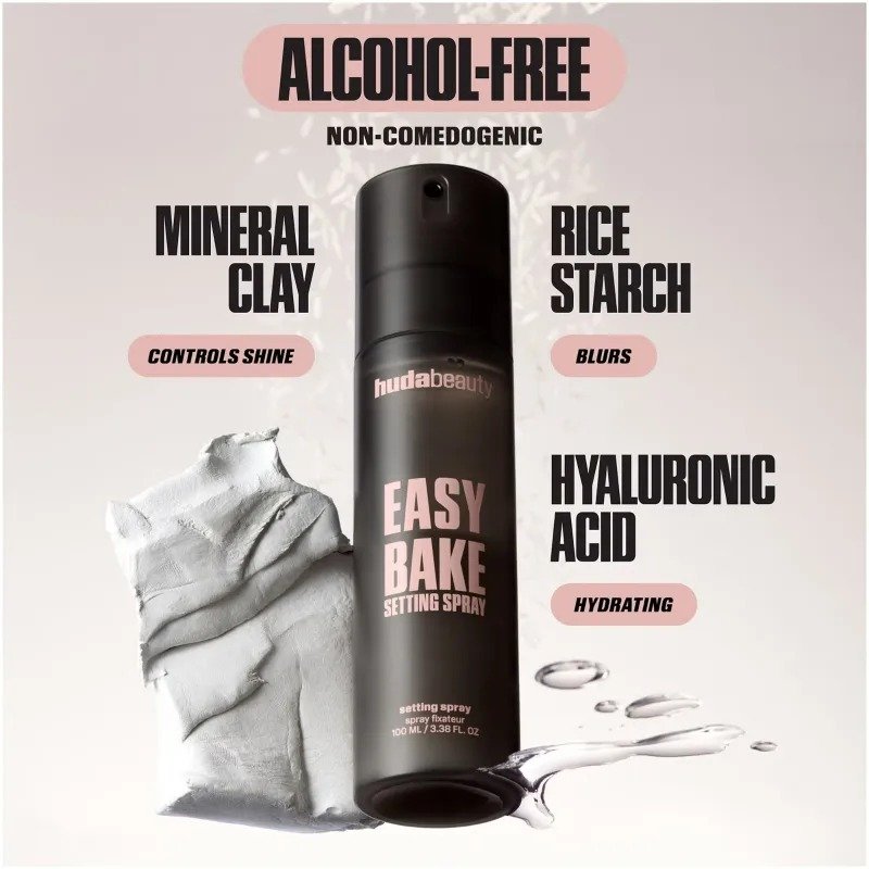 Huda Beauty Easy Bake Setting Spray – (100ml) - Image 4