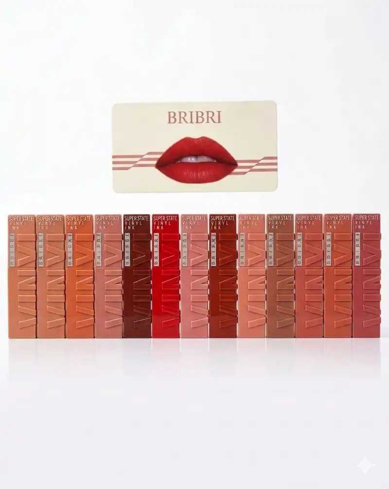 BRIBRI Super State Vinyl Ink Liquid Lipstick – (Pack of 12)