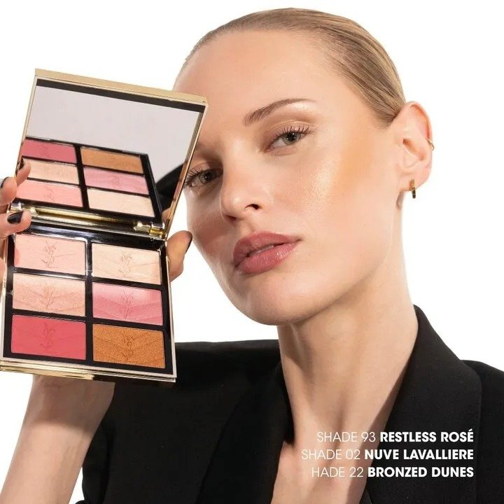 YSL Couture Face Palette Blush & Highlighter – Golden Oasis (27g) - Image 4