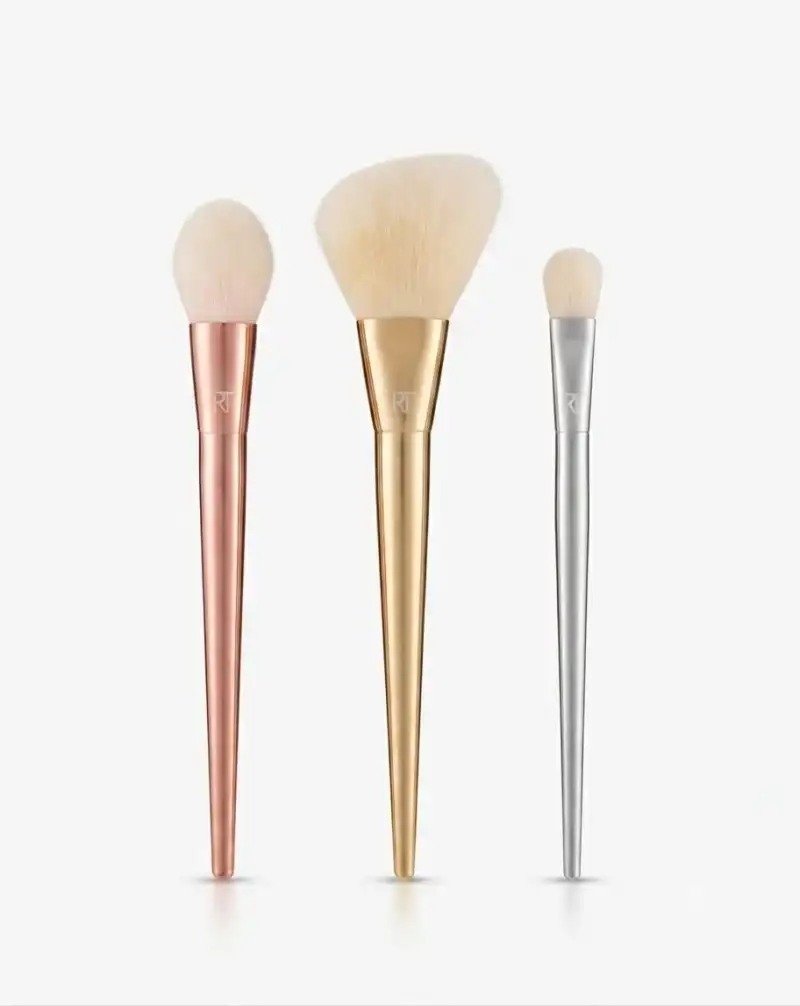 Real Technique Bold Metals Collection Essentials Brush Set Pack of 3 – (Broken Box) - Image 2