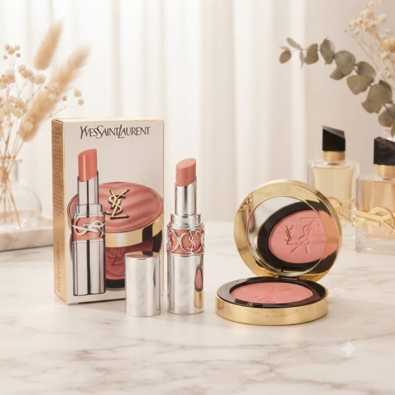 YSL Make Me Blush Powder 44 & Loveshine lipstick 44 Gift Set - Image 5
