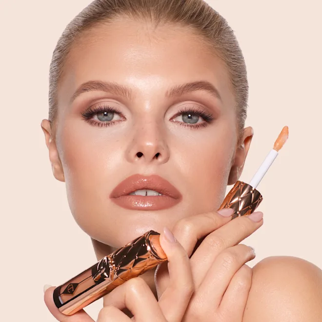 CHARLOTTE TILBURY Big Lip Plumpgasm Plumping Lip Gloss – Nudegasm Diamonds (5.5ml) - Image 3