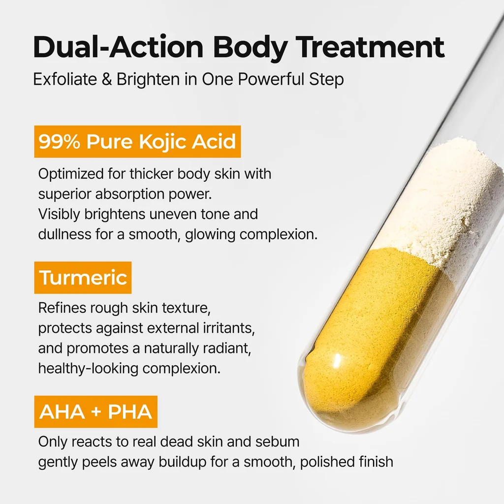 Dr.Melaxin Peel Shot Kojic Acid Turmeric Body Spray – (200ml) - Image 7