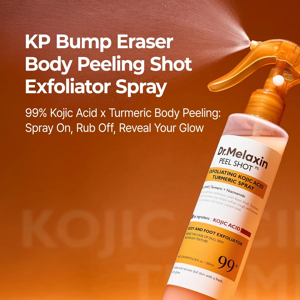 Dr.Melaxin Peel Shot Kojic Acid Turmeric Body Spray – (200ml) - Image 2