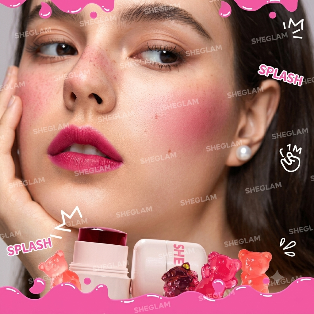 Sheglam Jelly-Licious Hydrating Lip & Blush Tint – Ahoy - Image 4