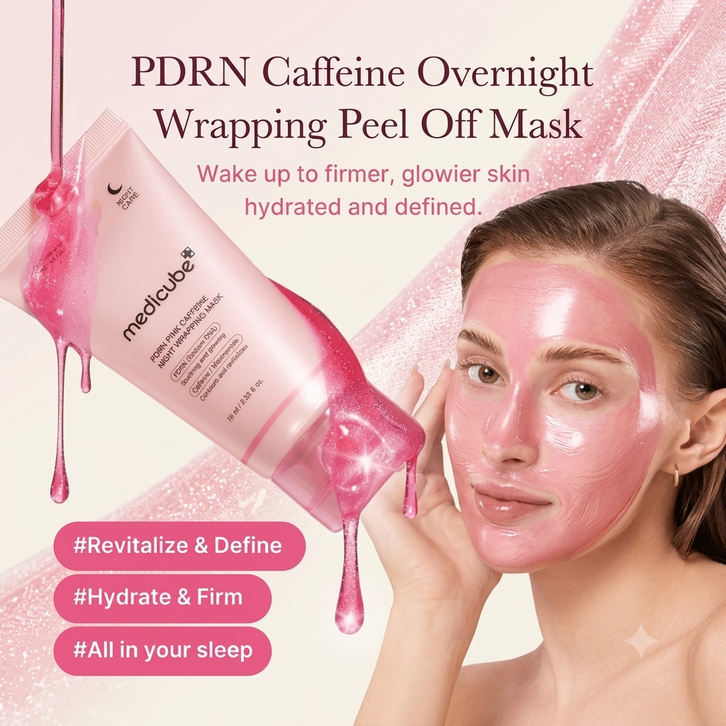 Medicube PDRN Pink Caffeine Night Wrapping Mask - (75ml) - Image 2