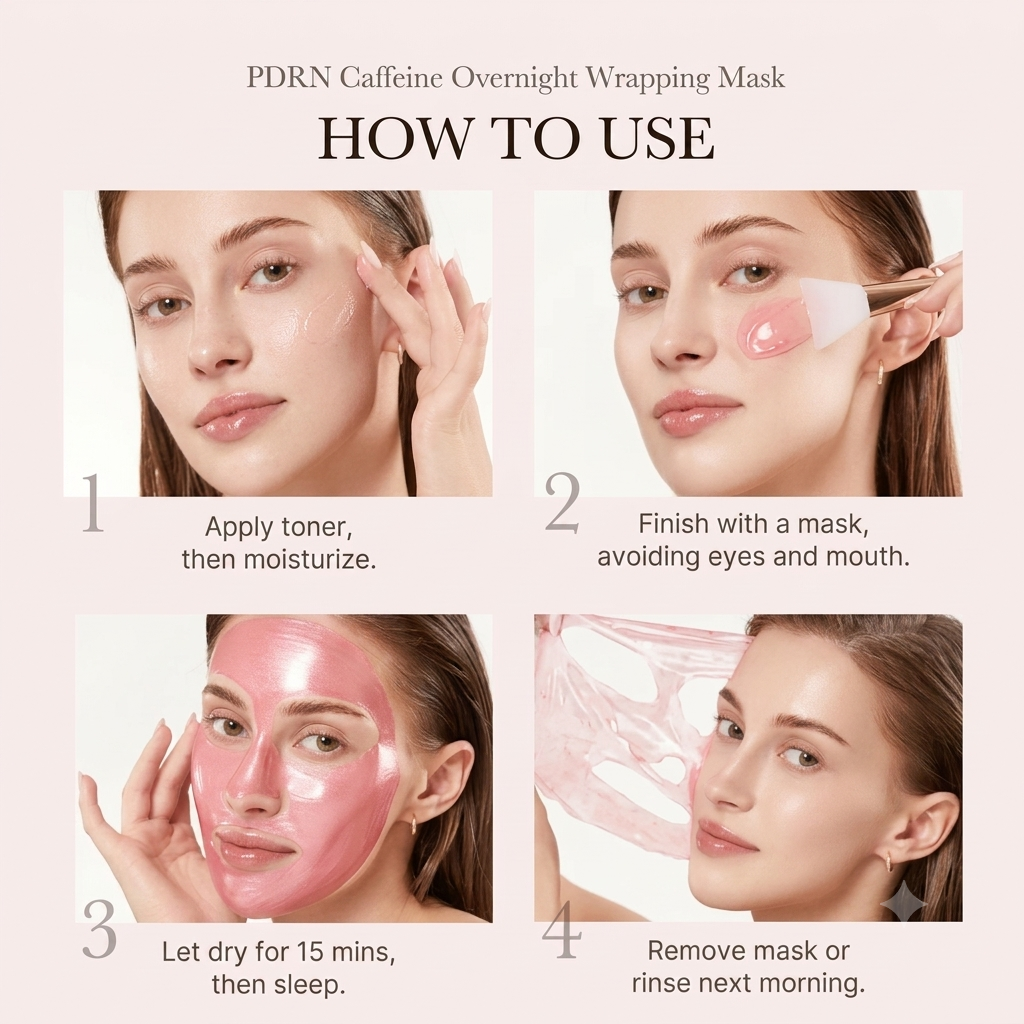 Medicube PDRN Pink Caffeine Night Wrapping Mask - (75ml) - Image 4
