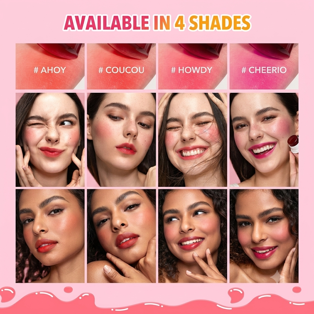 Sheglam Jelly-Licious Hydrating Lip & Blush Tint – Ahoy - Image 2