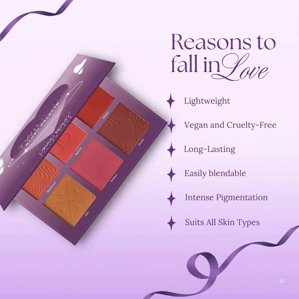 Lakyou Beauty Twilight Blush Palette 6 Shades - Image 4
