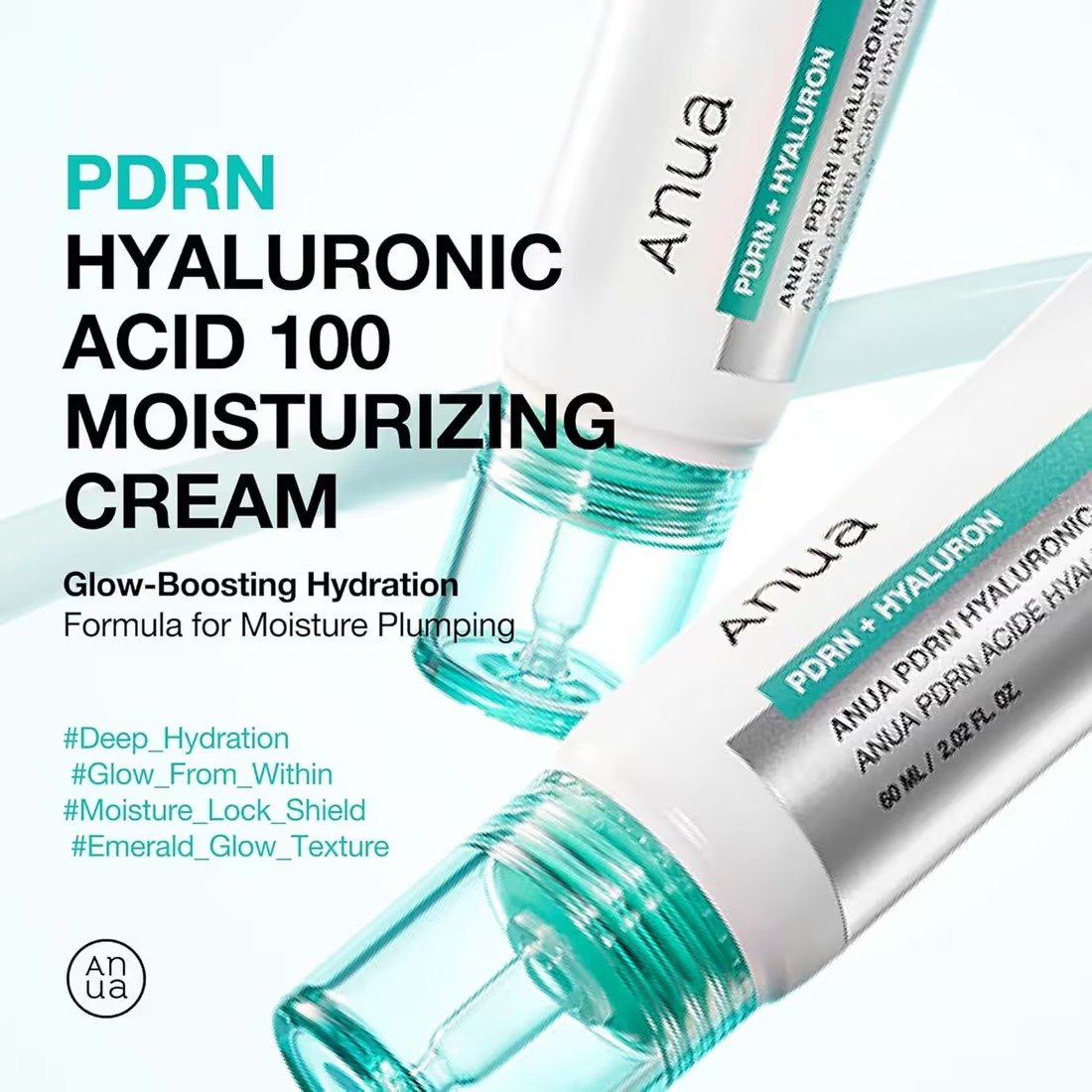 Anua PDRN Hyaluron Acid 100+ Moisturizing Cream – (60ml) - Image 2