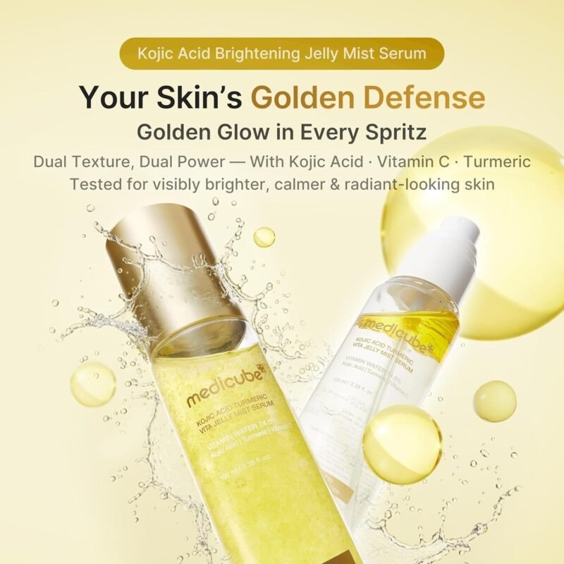 Medicube Kojic Acid Turmeric Vita Jelly Mist Serum – (100ml) - Image 2