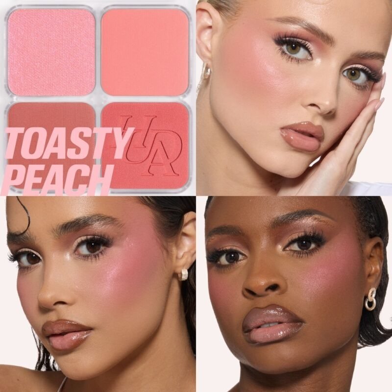 Huda Beauty Blush Filter Blurring Blushlighters Palette – Toasty Peach (7.5g) - Image 3