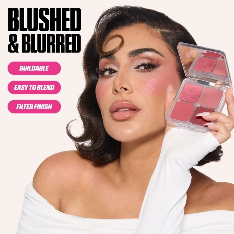 Huda Beauty Blush Filter Blurring Blushlighters Palette – Toasty Peach (7.5g) - Image 4