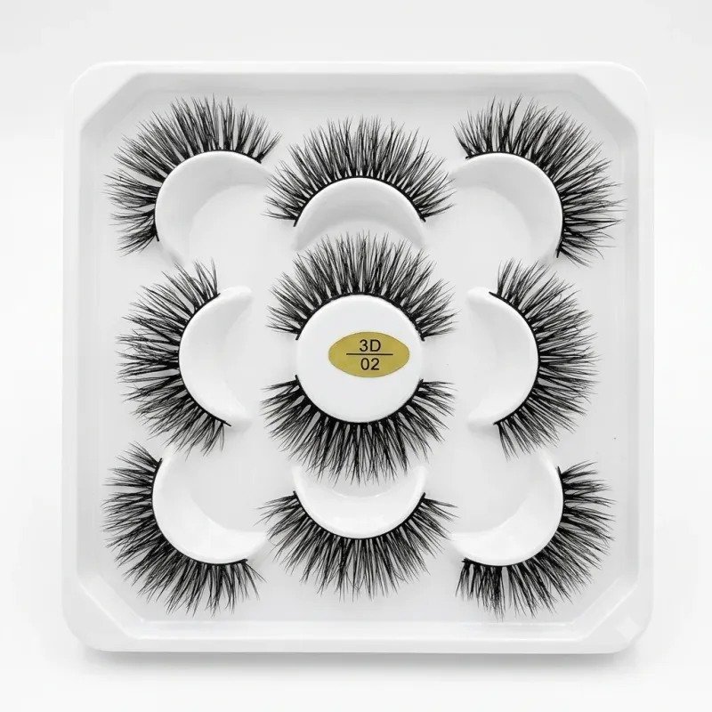 Mink Professional Eyelashes 5 Pairs – 3D02