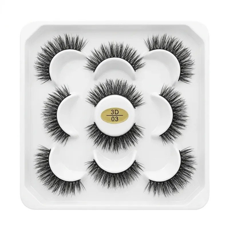 Mink Professional Eyelashes 5 Pairs – 3D03