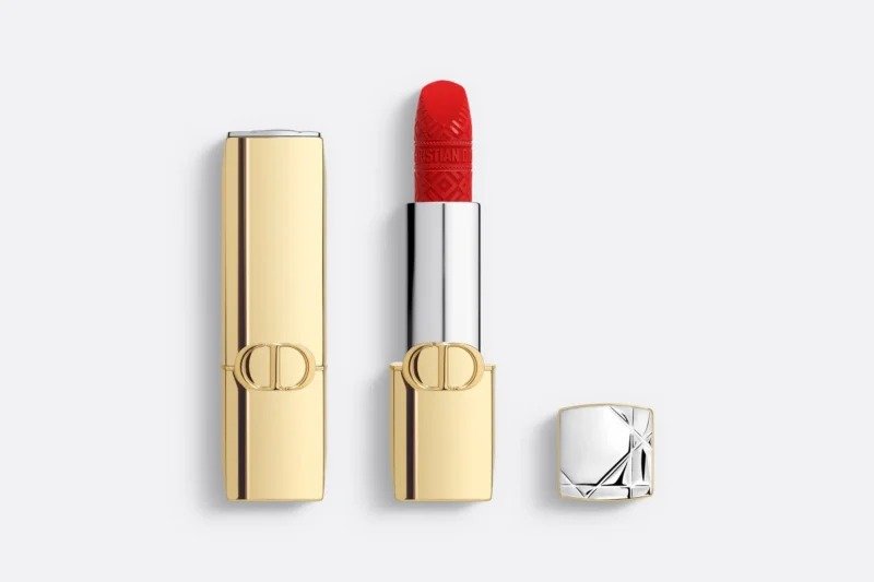 Dior Rouge Lip Care Golden Case Lipstick – 888 Strong Red