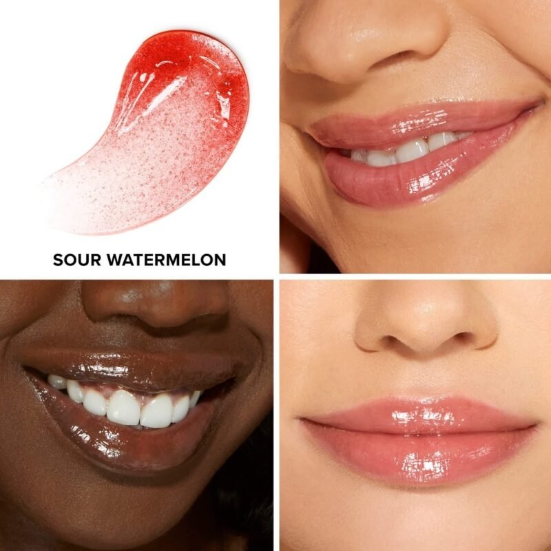 Too Faced Kissing Jelly Lip Oil Gloss – Sour Watermelon - Image 3
