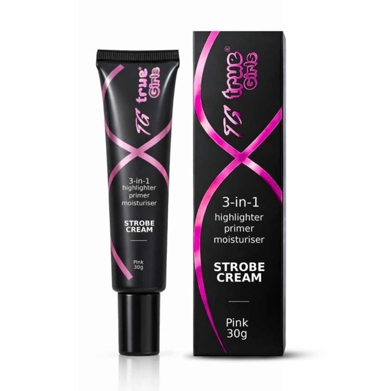 True Girls Strobe Cream 3-in-1 Highlighter, Primer & Moisturiser – Pink (30g)