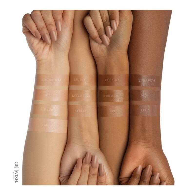 Huda Beauty GloWish Multi Dew Skin Tint – 07 Tan Light (40ml) - Image 3