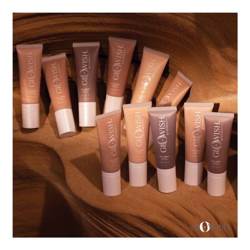 Huda Beauty GloWish Multi Dew Skin Tint – 07 Tan Light (40ml) - Image 4